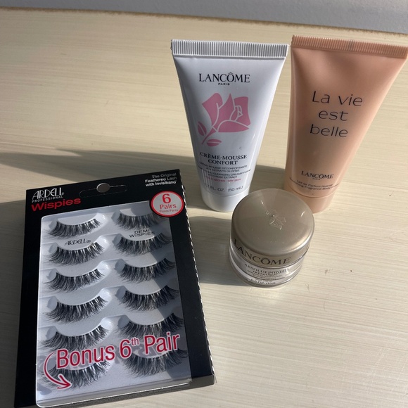 Lancome Creme-Mousse Confort- La vie est belle- Absolue Night & Ardell Wispies